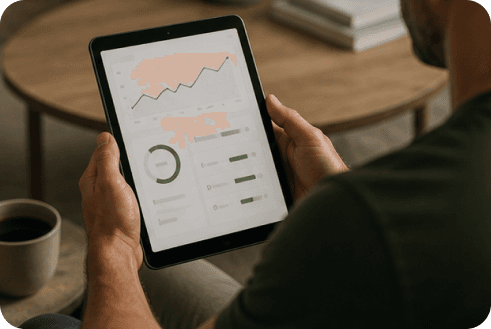 Member reviewing personalized health plan on a tablet