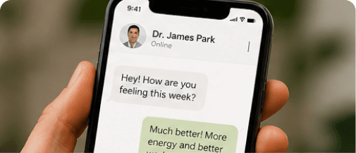 Secure clinical messaging with your Vita Bella provider