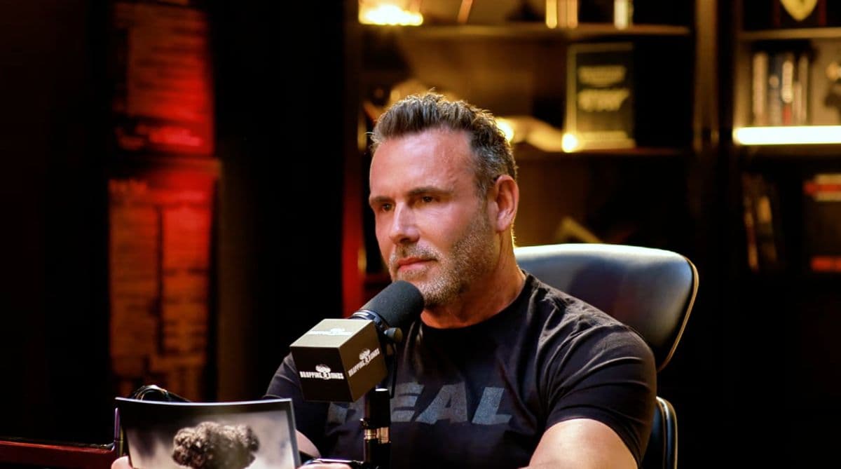 Brad Lea during his first Dropping Bombs podcast with Vita Bella CEO Phil Vella