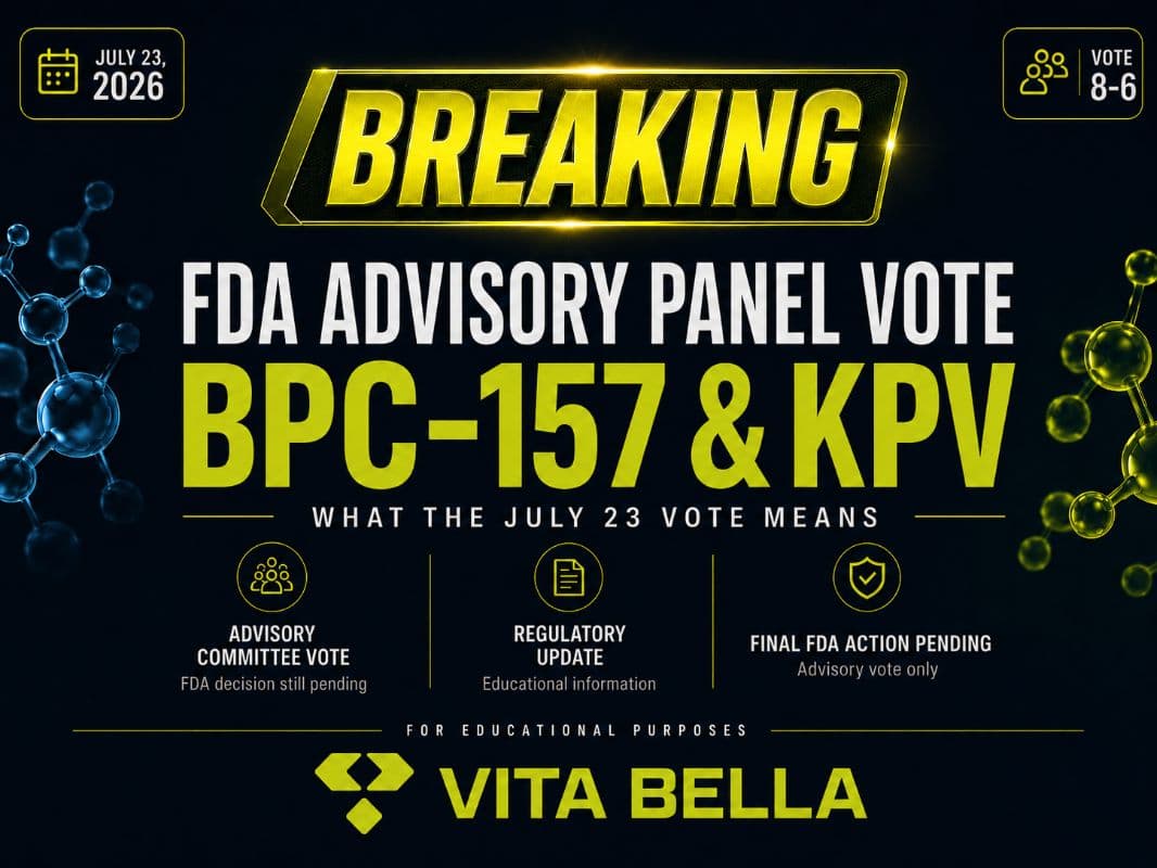 FDA Advisory Panel Recommendation on BPC-157 and KPV: What the July 23 Vote Means